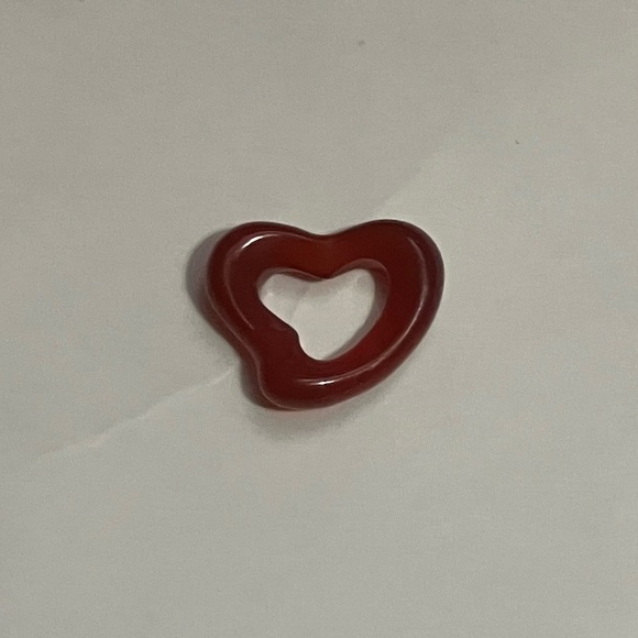 Tiffany & Co. Elsa Peretti Red Carnelian Carved Open Small - Picture 3 of 4